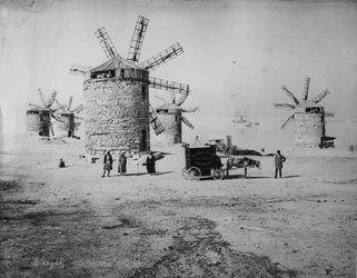 Fotograf Zangaki und seine mobile Dunkelkammer, ca. 1880